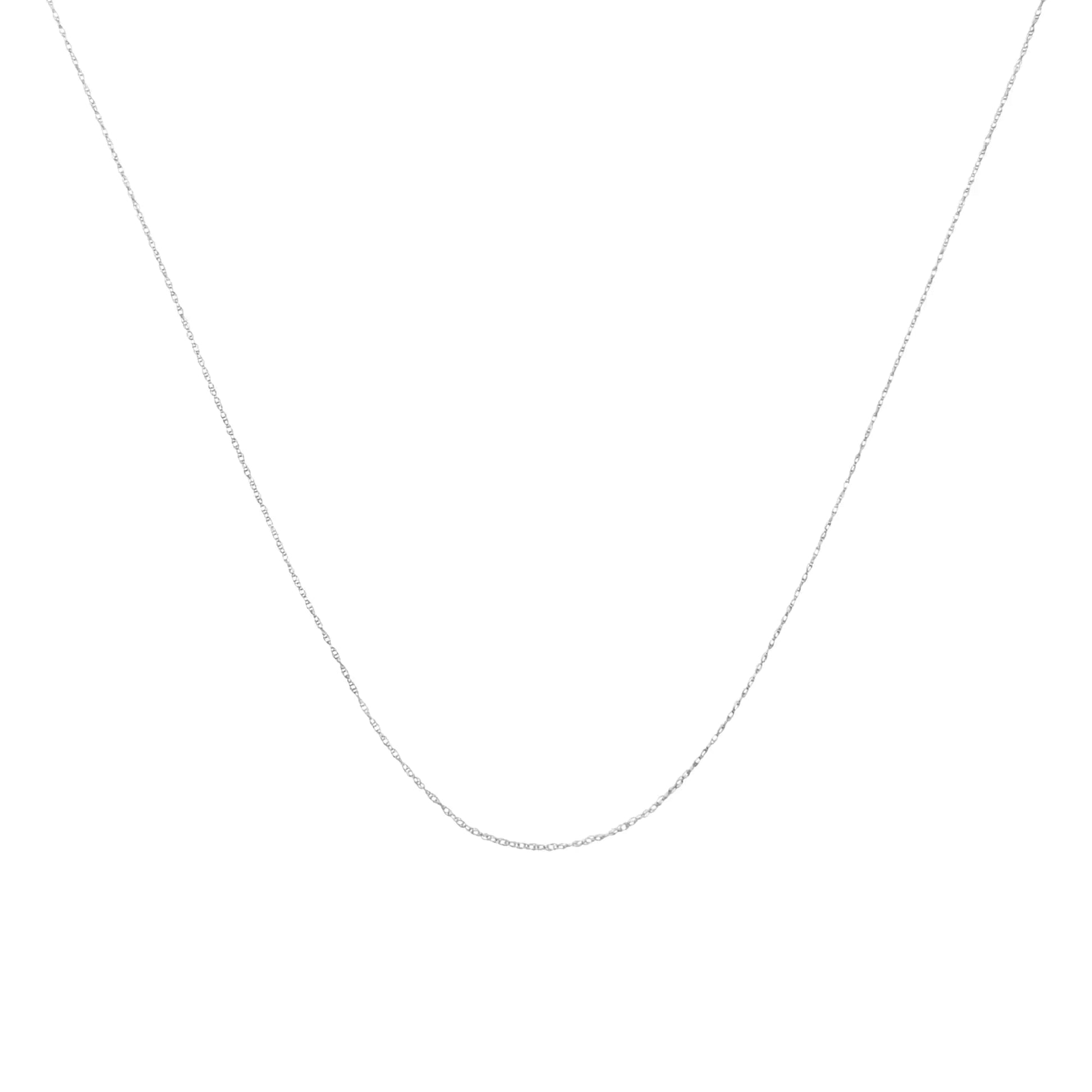 10K Gold 0.5 mm Slender & Dainty Fine Rope Chain Necklace by Anti Spier