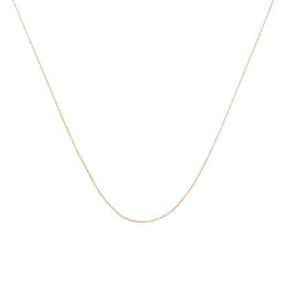 10K Gold 0.5 mm Slender & Dainty Fine Rope Chain Necklace by Anti Spier