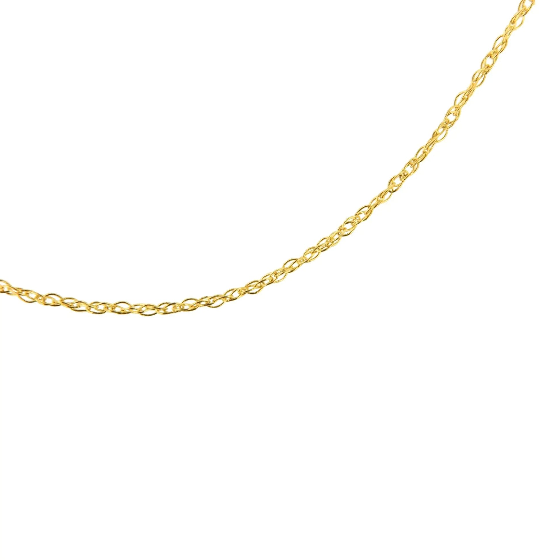 10K Gold 0.5 mm Slender & Dainty Fine Rope Chain Necklace by Anti Spier
