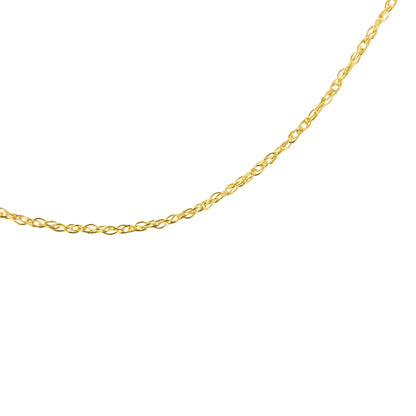10K Gold 0.5 mm Slender & Dainty Fine Rope Chain Necklace by Anti Spier