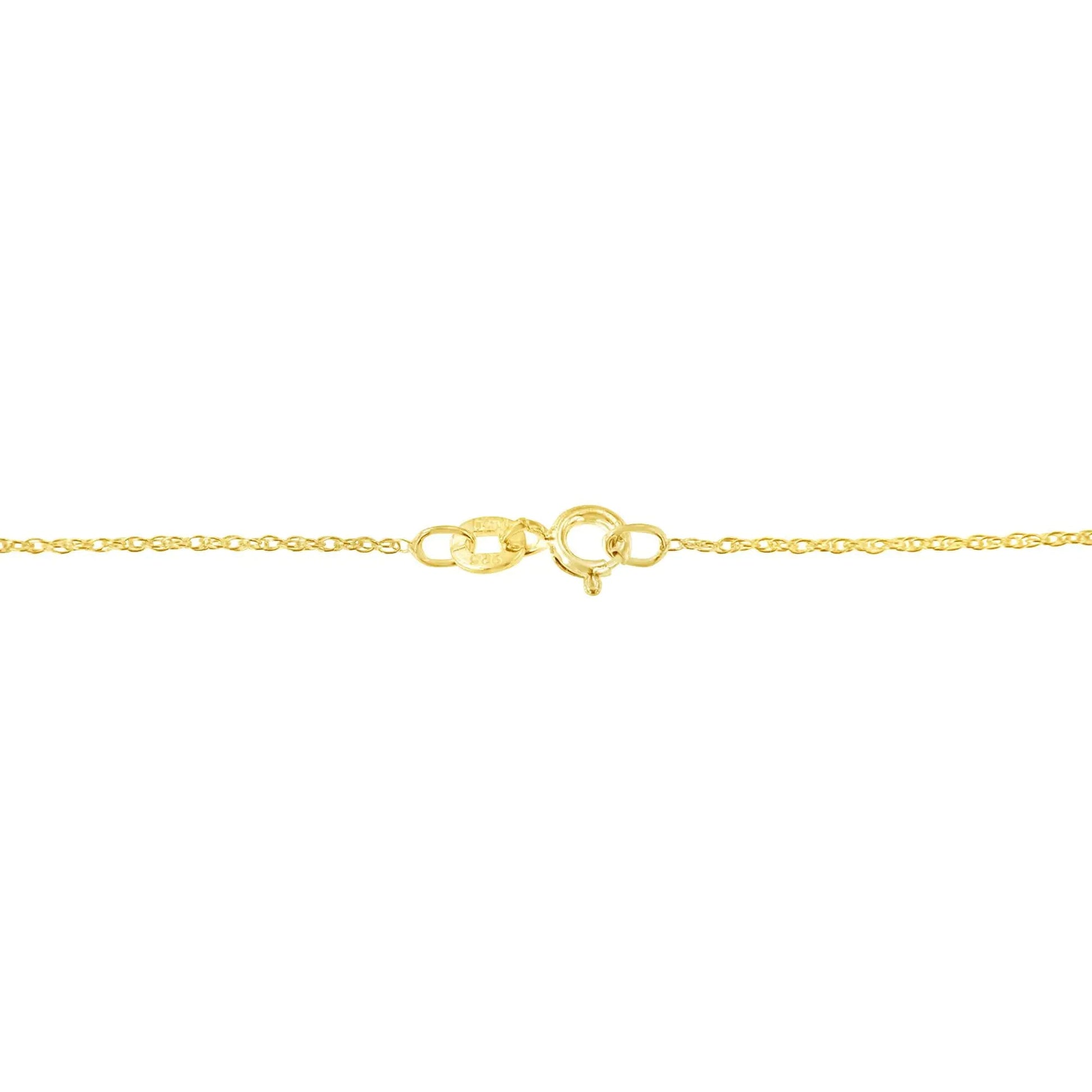 10K Gold 1/5 Cttw Princess Cut Diamond 3 Stone Drop 18" Pendant Necklace (H-I Color, SI2-I1 Clarity) by Anti Spier