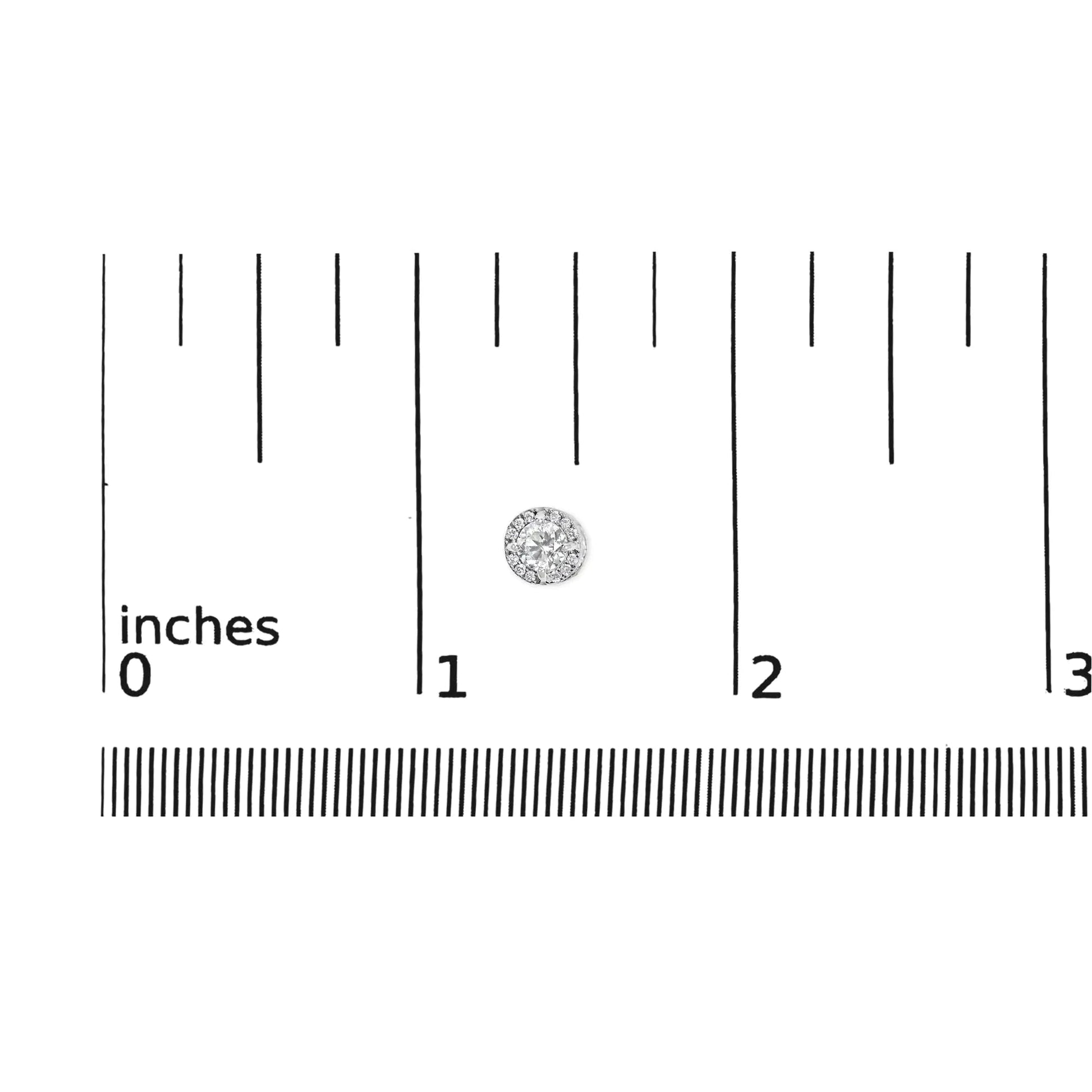 10K White Gold 1.00 Cttw Diamond Hidden Halo Stud Earring (H-I Color, I1-I2 Clarity) by Anti Spier