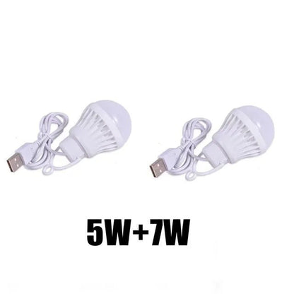 1/2pc 3W/5W/7W Usb Bulb Light Portable Lamp Led for Hiking Camping Tent Travel Work with Notebook Christmas for Home by Anti Spier
