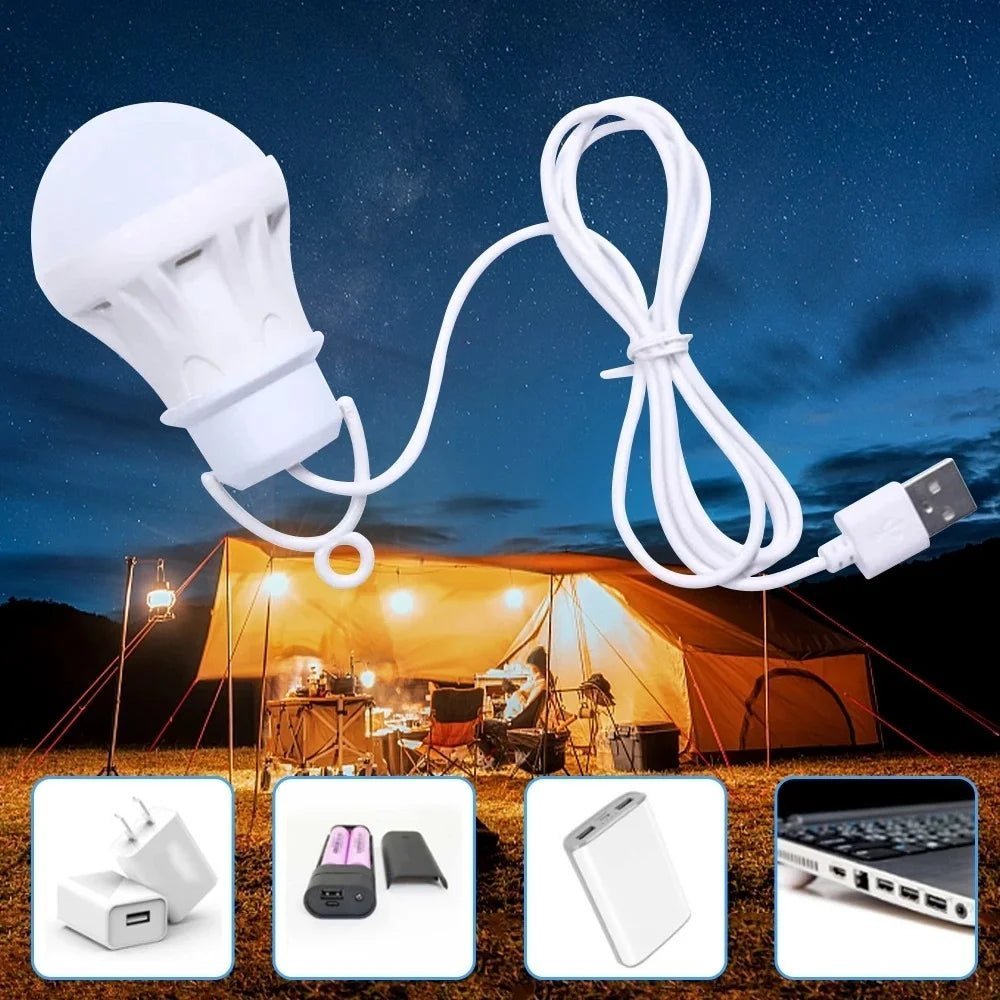 1/2pc 3W/5W/7W Usb Bulb Light Portable Lamp Led for Hiking Camping Tent Travel Work with Notebook Christmas for Home by Anti Spier