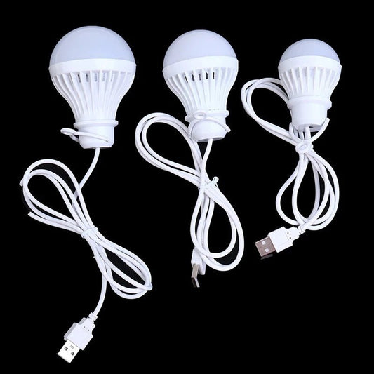 1/2pc 3W/5W/7W Usb Bulb Light Portable Lamp Led for Hiking Camping Tent Travel Work with Notebook Christmas for Home by Anti Spier