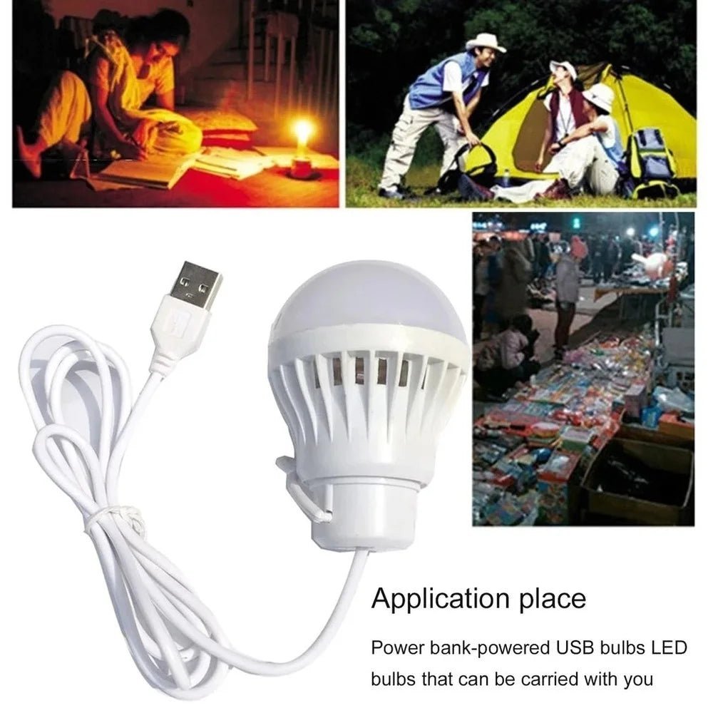 1/2pc 3W/5W/7W Usb Bulb Light Portable Lamp Led for Hiking Camping Tent Travel Work with Notebook Christmas for Home by Anti Spier
