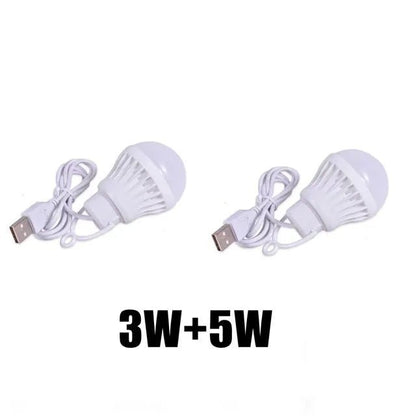 1/2pc 3W/5W/7W Usb Bulb Light Portable Lamp Led for Hiking Camping Tent Travel Work with Notebook Christmas for Home by Anti Spier
