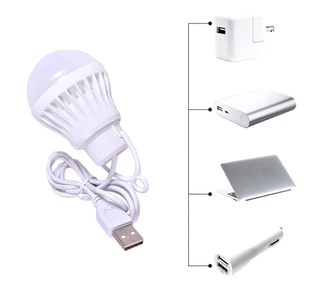 1/2pc 3W/5W/7W Usb Bulb Light Portable Lamp Led for Hiking Camping Tent Travel Work with Notebook Christmas for Home by Anti Spier