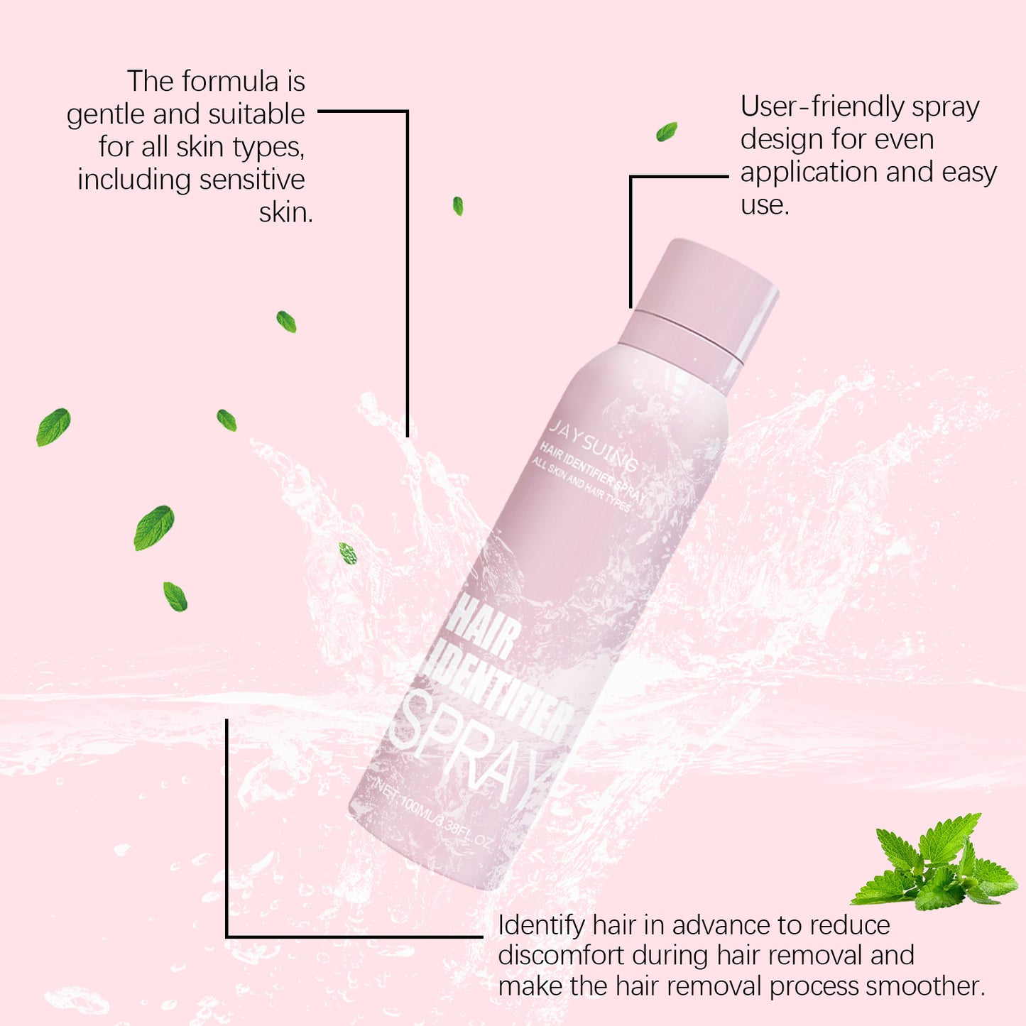 Hair Identifier Spray Set For Face Shaving Moisturizing Dermaplaner Spray For Face Shaving Skin Care by Anti Spier