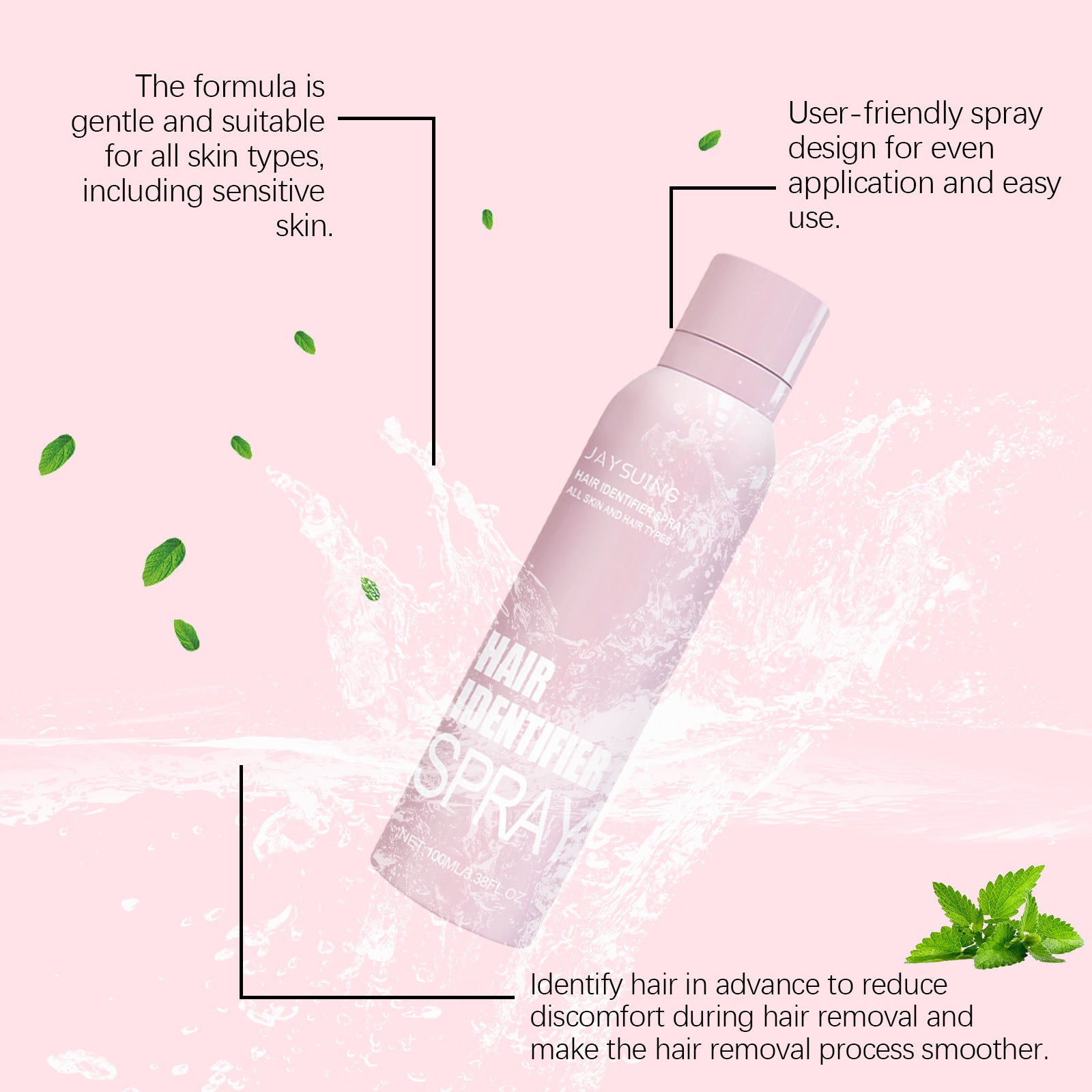 Hair Identifier Spray Set For Face Shaving Moisturizing Dermaplaner Spray For Face Shaving Skin Care by Anti Spier