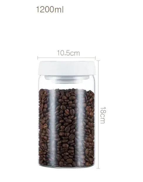 Vacuum Sealed Glass Storage Jar Set by Anti Spier