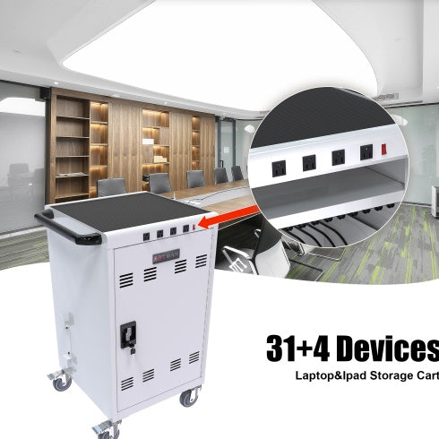 Mobile Charging Cart And Cabinet For Tablets Laptops 31 4 Device by Anti Spier