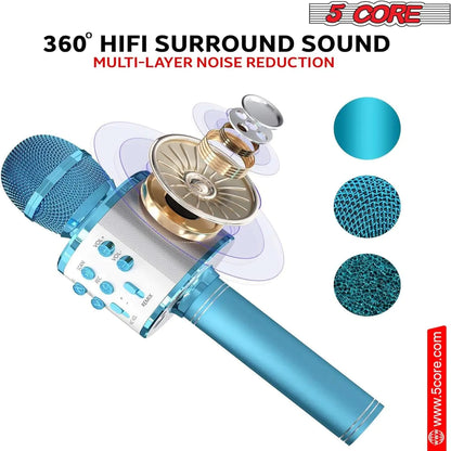 5Core Wireless Karaoke Microphone Bluetooth Mic Portable Handheld Microfonos Inalambricos by Anti Spier