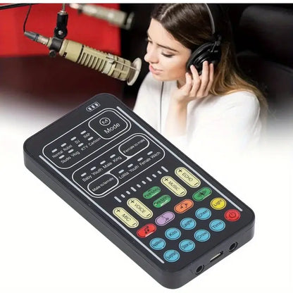 Sound Card Voice Changer - Voice Conversion Modes (Male to Female, Female to Male, Robotic, etc.), Gaming Chat, Karaoke, Live Streaming, Voice Beautification, Rechargeable, Smartphone Compatible, Voice Changer for Phone, Vibrant Interface by Anti Spier