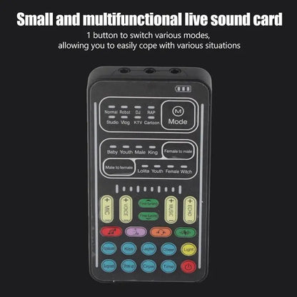 Sound Card Voice Changer - Voice Conversion Modes (Male to Female, Female to Male, Robotic, etc.), Gaming Chat, Karaoke, Live Streaming, Voice Beautification, Rechargeable, Smartphone Compatible, Voice Changer for Phone, Vibrant Interface by Anti Spier