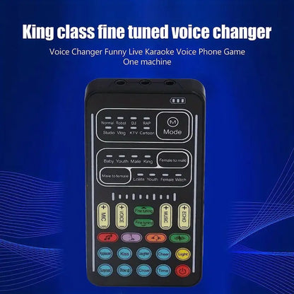 Sound Card Voice Changer - Voice Conversion Modes (Male to Female, Female to Male, Robotic, etc.), Gaming Chat, Karaoke, Live Streaming, Voice Beautification, Rechargeable, Smartphone Compatible, Voice Changer for Phone, Vibrant Interface by Anti Spier