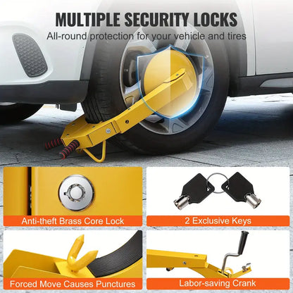 Wheel Lock Clamp, 1 Pack Trailer Wheel Lock, Heavy-Duty Anti Theft Tire Lock, Adjustable Tire Boot Lock, Trailer Wheel Locks for RV Trailers, Cars, Trucks, SUVs by Anti Spier