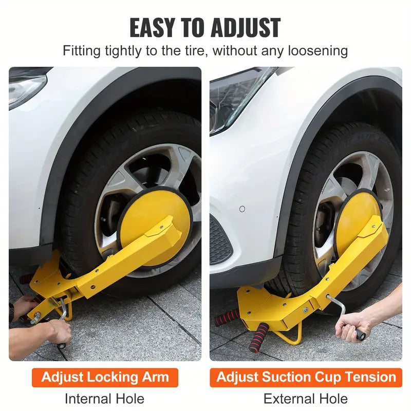 Wheel Lock Clamp, 1 Pack Trailer Wheel Lock, Heavy-Duty Anti Theft Tire Lock, Adjustable Tire Boot Lock, Trailer Wheel Locks for RV Trailers, Cars, Trucks, SUVs by Anti Spier