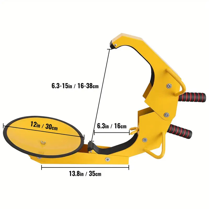 Wheel Lock Clamp, 1 Pack Trailer Wheel Lock, Heavy-Duty Anti Theft Tire Lock, Adjustable Tire Boot Lock, Trailer Wheel Locks for RV Trailers, Cars, Trucks, SUVs by Anti Spier