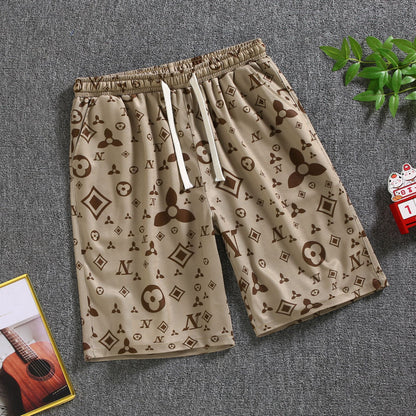 Quarter pants Men's summer beach pants Men's casual running shorts Men's 5 straight leg pants trend by Hypersku