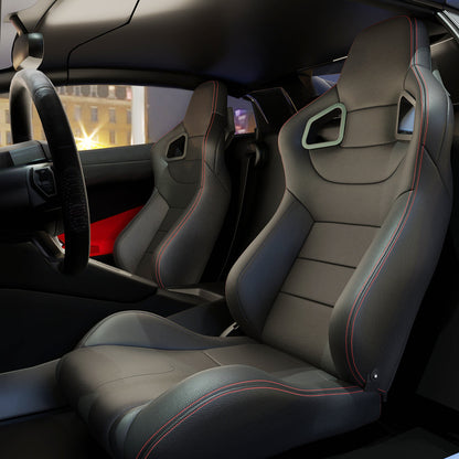 Two Universal Bucket Racing Seats -seat Bracket Not Included by Anti Spier