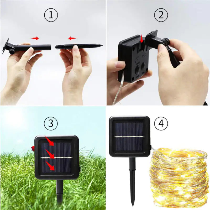 Mini Fiery 100 Lights Shine Like Firebugs With Solar Power 2/ Pak by Anti Spier