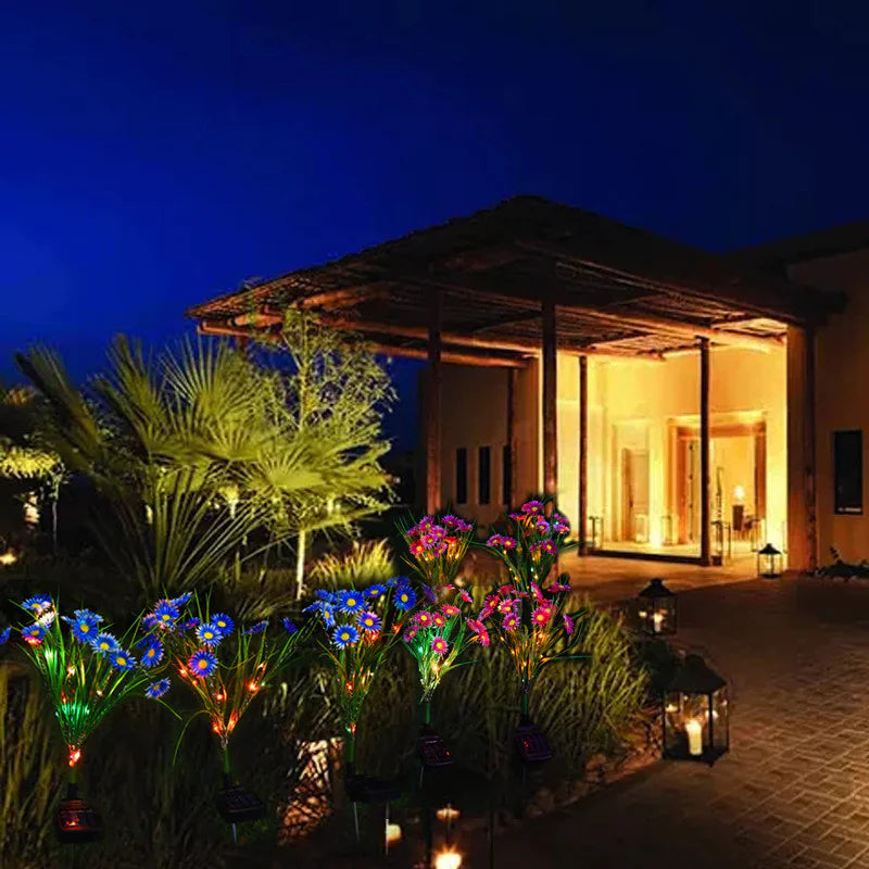 Solar Garden Lights LED Flower Stake Lamp Outdoor Yard Waterproof Patio Decor by Anti Spier