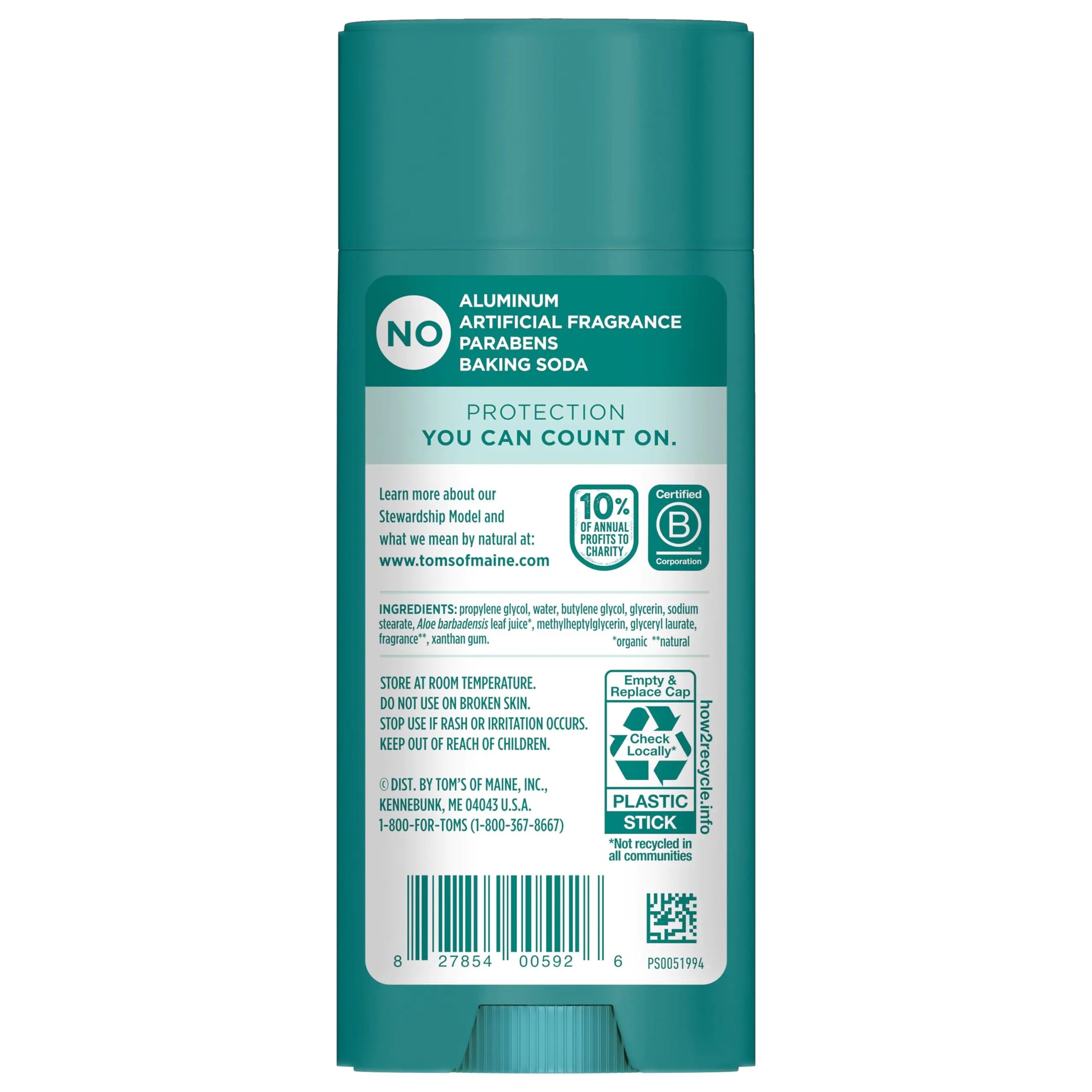 Tom’s of Maine Clean Coast Aluminum Free Natural Deodorant For Women & Men | Goes on Clear | Odor & Wetness Protection | Naturally Derived and Moisture-Locking Ingredients | 3.25 oz 3.25 Ounce (Pack of 1) by Anti Spier