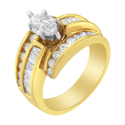 14KT Two-Toned Diamond Cocktail Ring (1 1/3 cttw, H-I Color, SI1-SI2 Clarity) by Anti Spier
