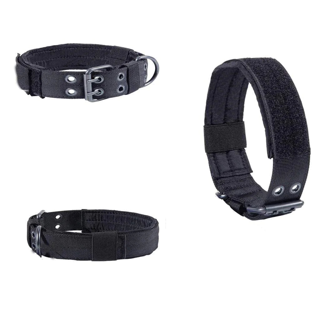 2" Wide Tactical Heavy Duty Nylon Large Dog Collar K9 Military With Metal Buckle by Anti Spier