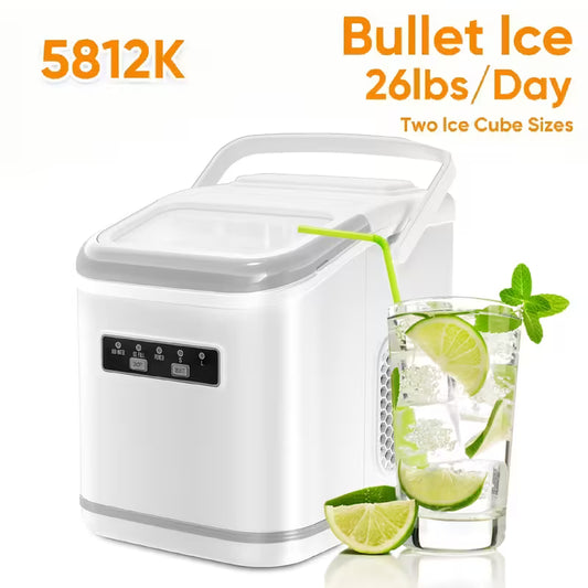 Nugget Countertop Ice Maker, Soft Chew Pellet Ice or Bullet Ice, 44 lbs/24 hrs or 26 lbs/24 hrs, One Touch Operation, Self-Cleaning, For Home, Kitchen, Office, Stainless Steel, Space saving Design, Easy To Clean, High quality Build, Chewable Ice by Anti Spier