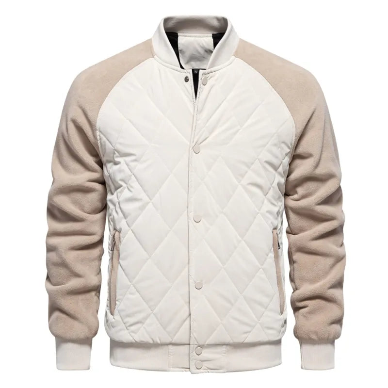 Mens Patchwork Thick Fleece Lined Jacket by Anti Spier