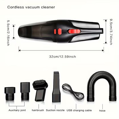 Wireless Car Vacuum Cleaner - Large Suction, Capacity, Charging, Suitable for Home And Car/Office Cleaning, Portable with Crevice Tool by Anti Spier