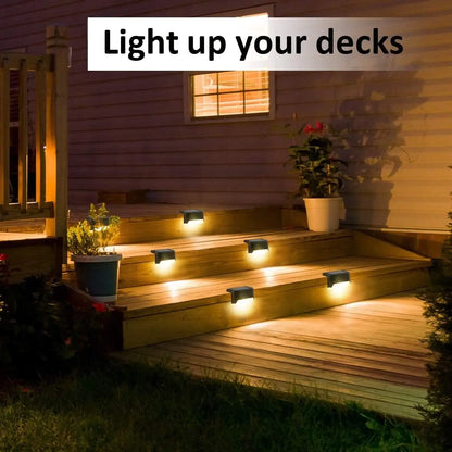 8 Pack New Solar Deck Lights Outdoor Waterproof LED Steps Lamps For Stairs Fence by Anti Spier
