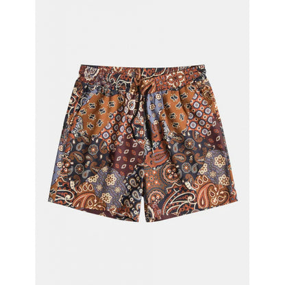 Beach pants men's large size quick dry loose thin men's shorts sports casual flower pants by Hypersku