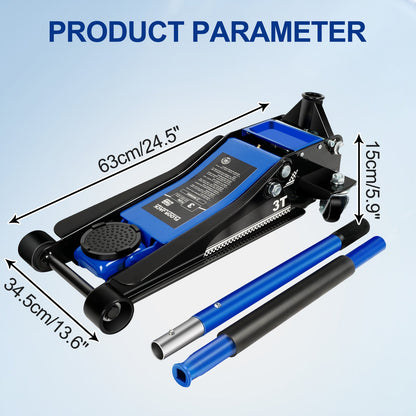 Floor Jack 3 Ton Low Profile Floor Jack Lifting Range 2.95 Inch-18.11 InchUnusable Platform - Weifel-Temu by Anti Spier