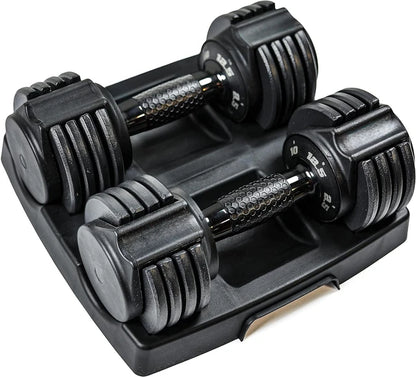 Adjustable Dumbbell with Rotating Handle for Weight Lifting and Fitness by Anti Spier