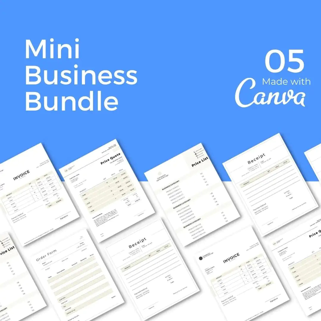 Downloadable 5 Page Business Template Bundle Style #2 by Anti Spier