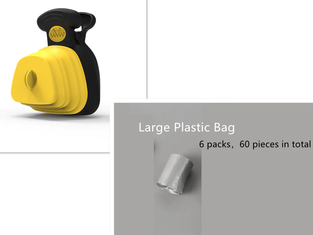 Pet Dog Poop Bag Dispenser with Foldable Poop Scoop by Anti Spier