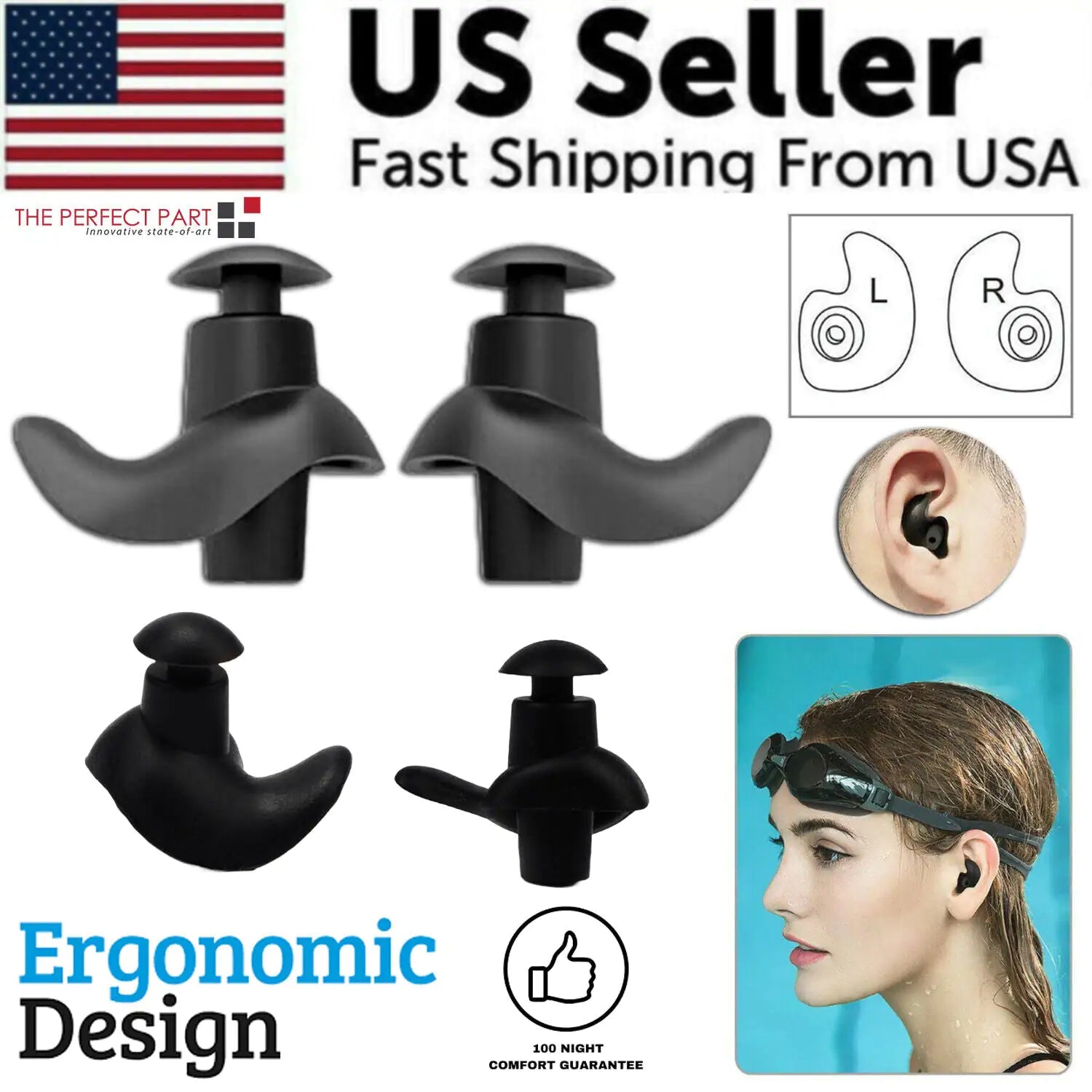 5/10 Pairs Soft Silicone Ear Plugs For Swimming Sleeping Anti Snore Reusable USA by Anti Spier