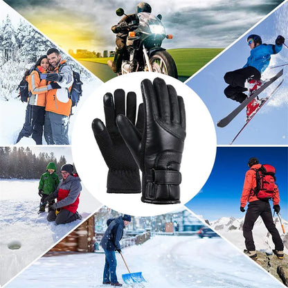 Electric USB Heated Gloves Winter Warming Thermal Ski Snow Hand Warm Windproof by Anti Spier