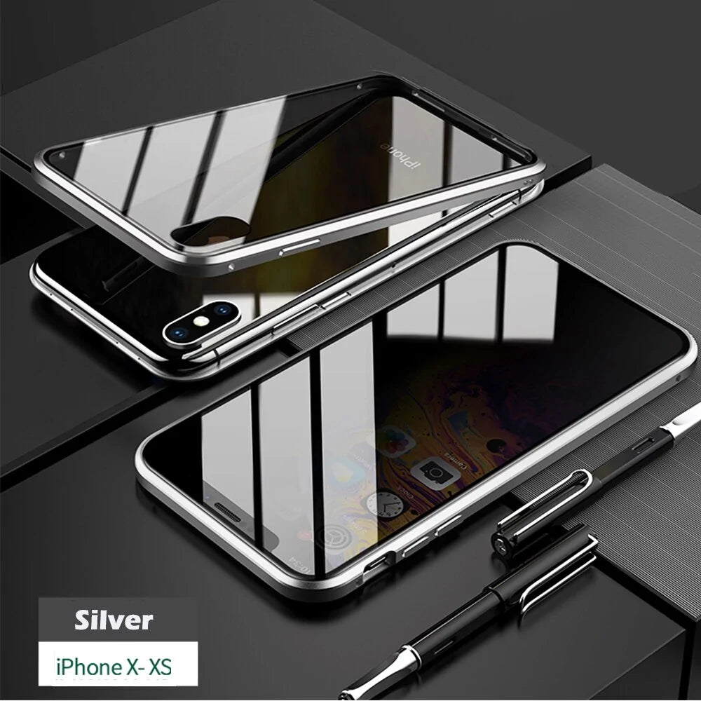 Anti-Peep Magnetic Metal Phone Case For iPhone by Anti Spier