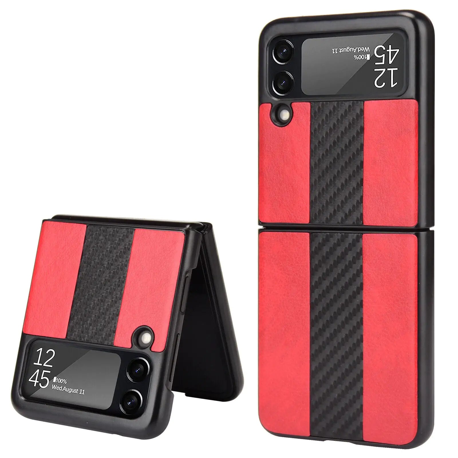 For Samsung Galaxy Z Flip 3 5G Slim Folding Leather Shockproof Phone Case Cover by Anti Spier