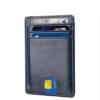 Leather Slim Wallet Credit Card Holder RFID Blocking Pocket ID Money USA by Anti Spier