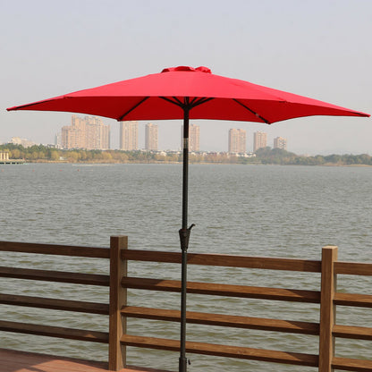 9' Pole Umbrella With Carry Bag, Red by Dropsure