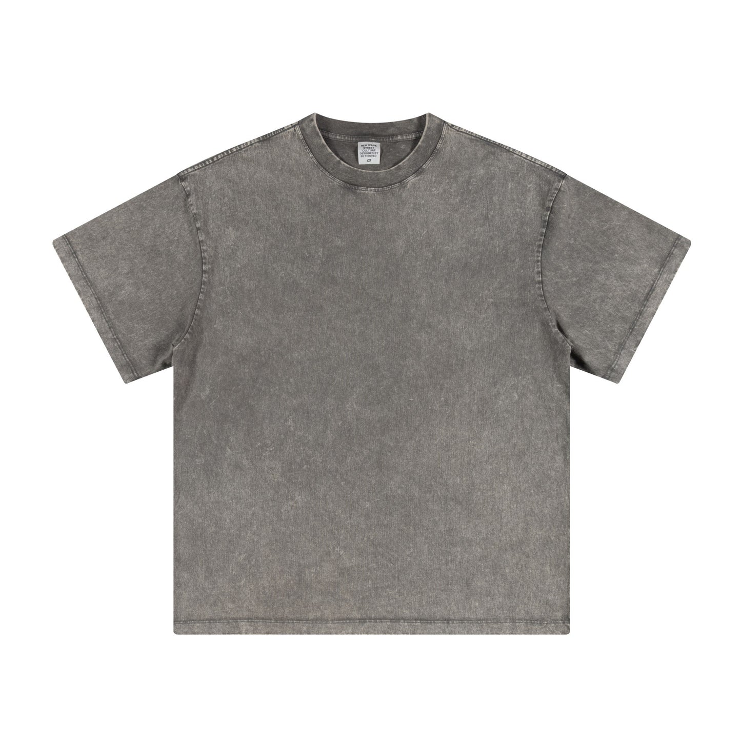 Men's summer American youth fashion brand heavy all neckline cotton short sleeve loose trend T-shirt men by Hypersku