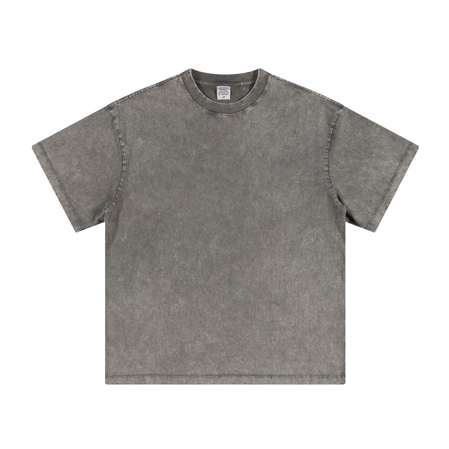 Men's summer American youth fashion brand heavy all neckline cotton short sleeve loose trend T-shirt men by Hypersku