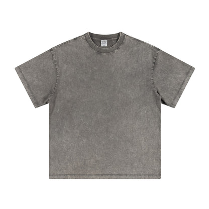 Men's summer American youth fashion brand heavy all neckline cotton short sleeve loose trend T-shirt men by Hypersku
