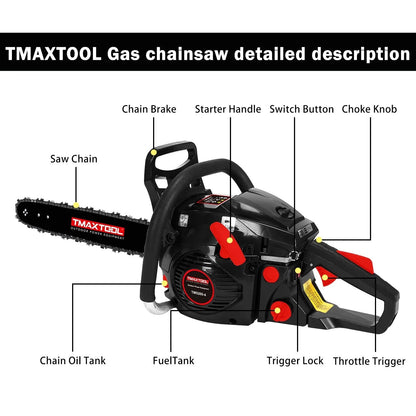 Powerful 20 Inch Gas Chainsaw by Anti Spier