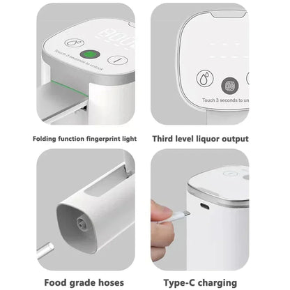 Fingerprint Child Lock Touch Screen Digital Display Folding Electric Pumping Water Device by Anti Spier